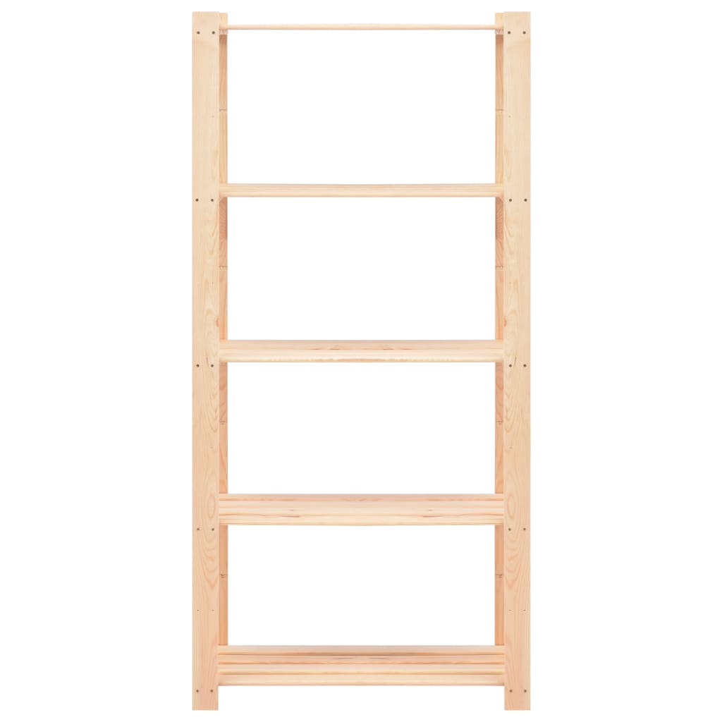 Opbergrekken 5-laags 3 st 80x38x170 cm grenenhout 250 kg – afbeelding 4