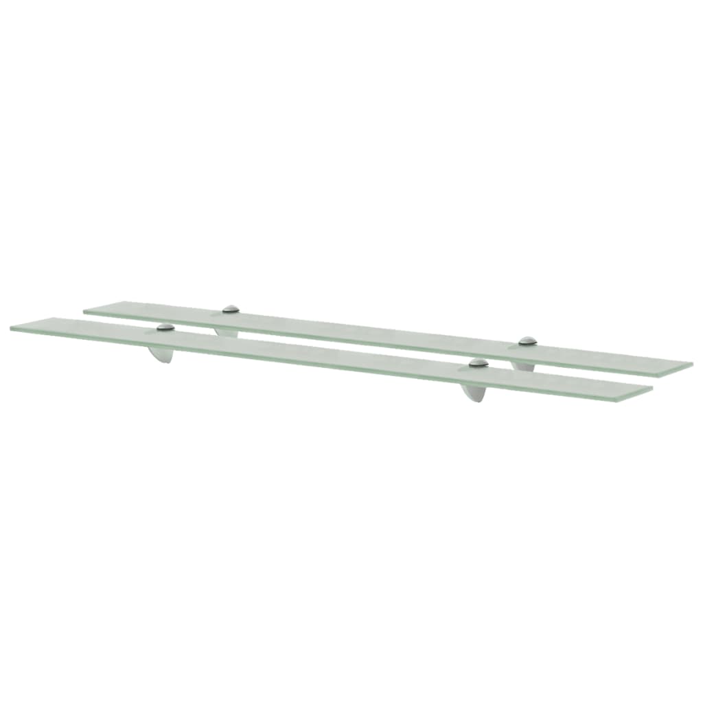 Schappen zwevend 2 st 100x10 cm 8 mm glas – afbeelding 1