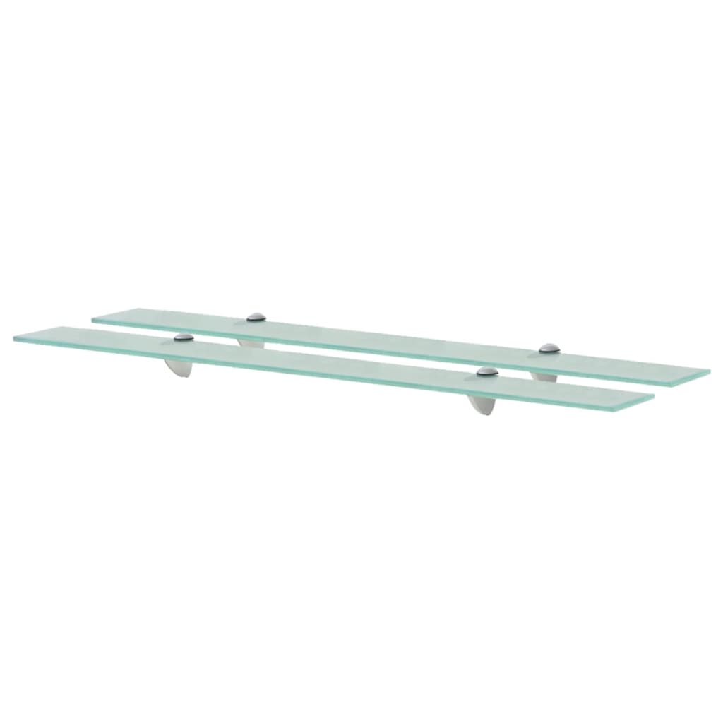 Schappen zwevend 2 st 90x20 cm 8 mm glas – afbeelding 1