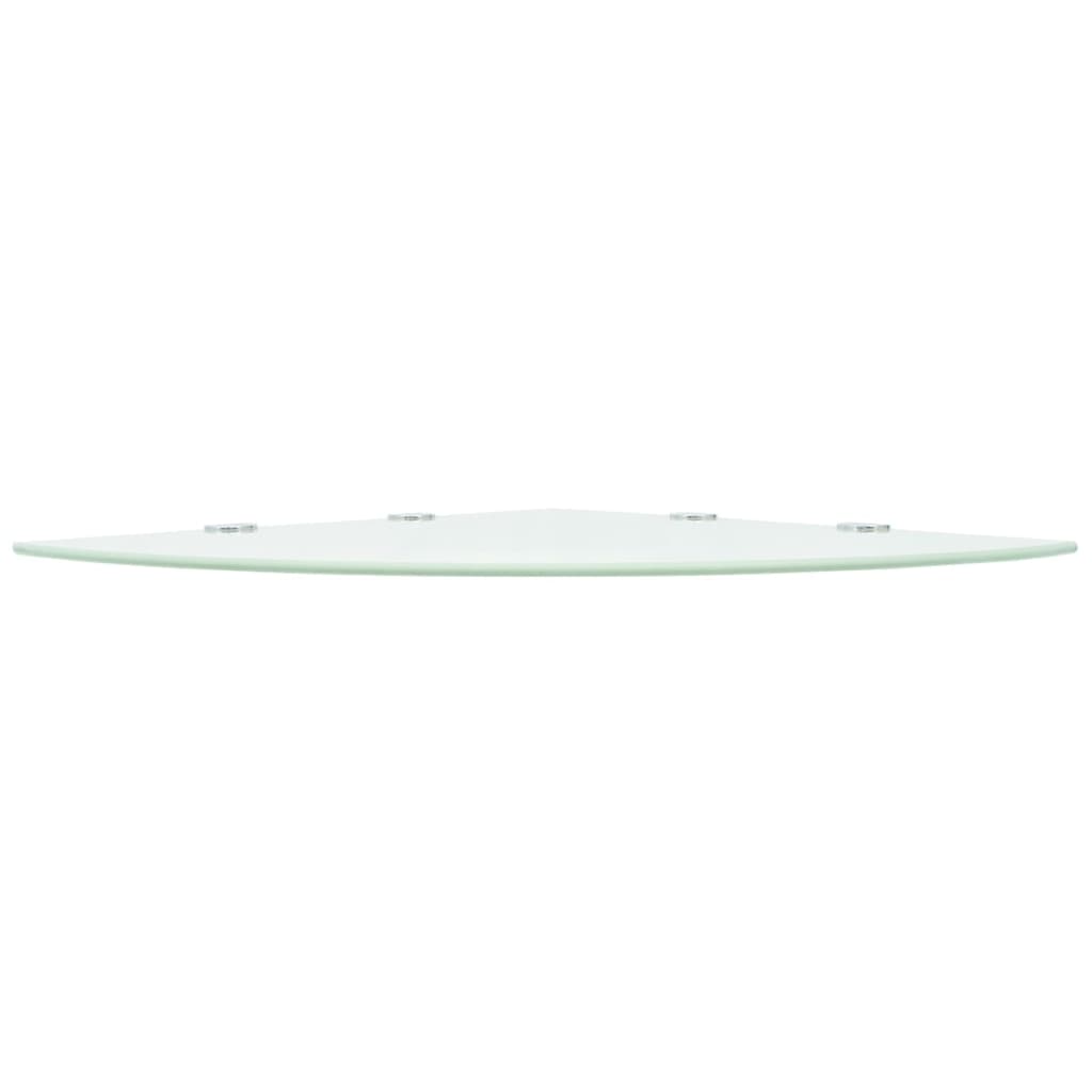 Hoekschappen 2 st met chromen dragers 45x45 cm glas wit – afbeelding 4