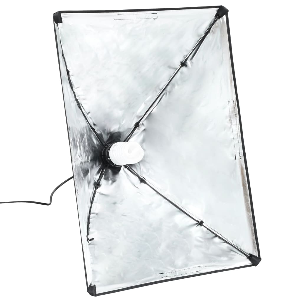 Fotostudioset met softboxlampen en achtergrond – afbeelding 5