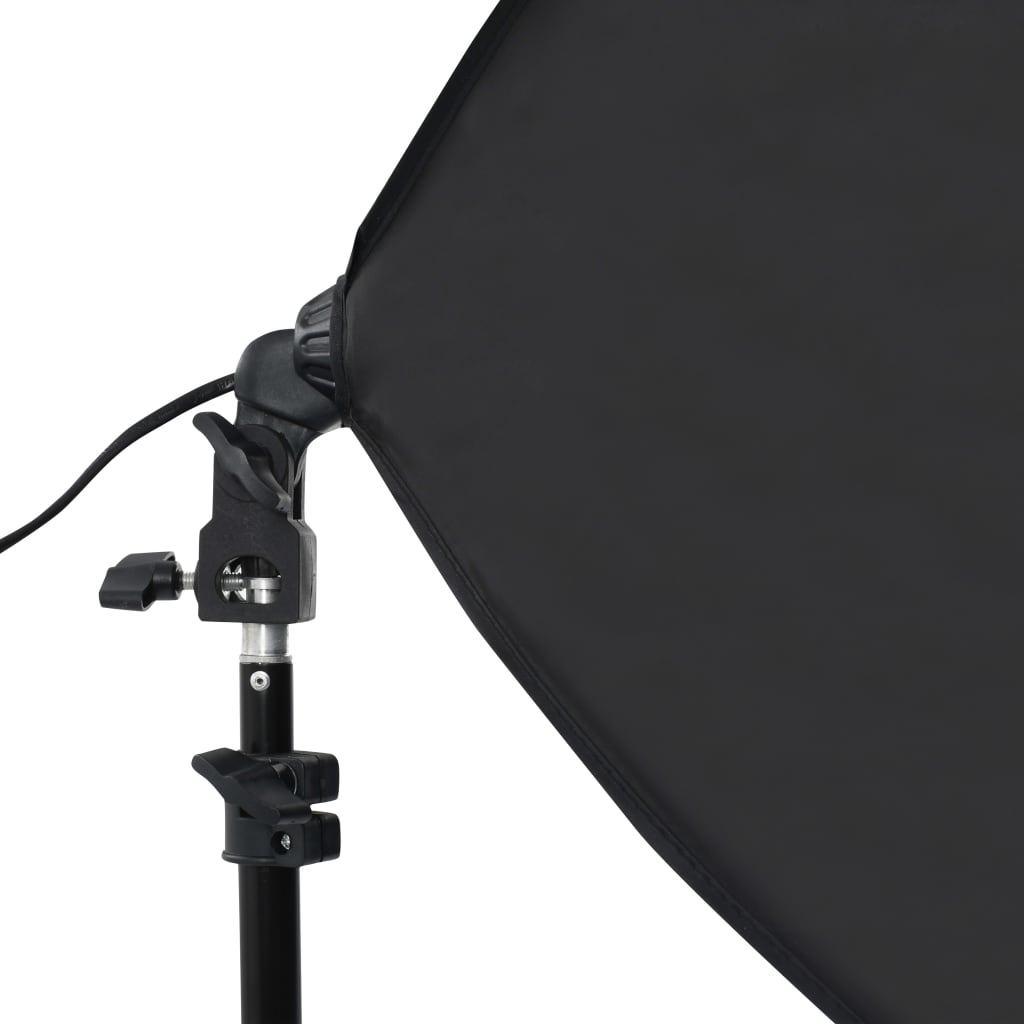Fotostudioset met softboxlampen en achtergrond – afbeelding 6
