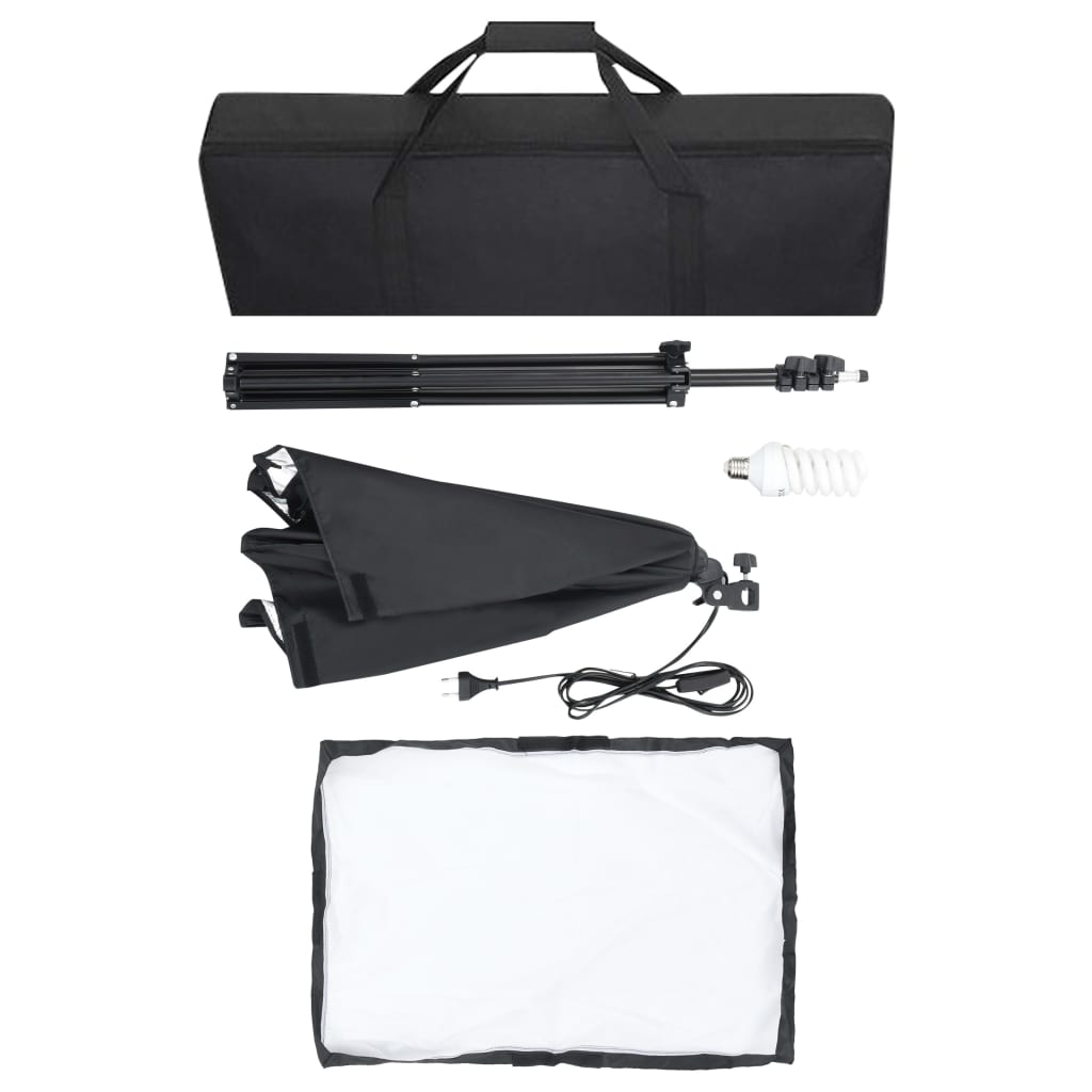 Fotostudioset met softboxlampen en achtergrond – afbeelding 7