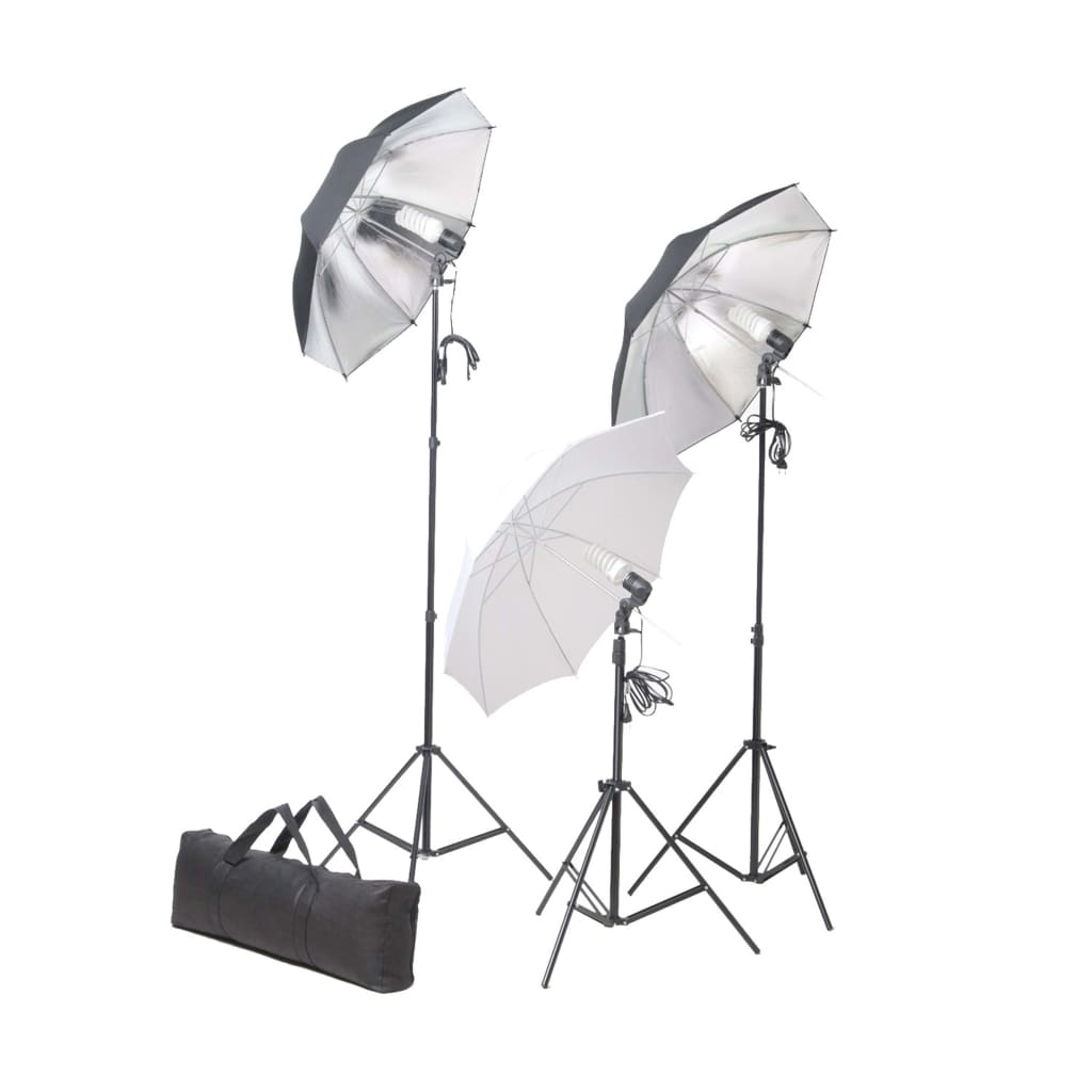 Fotostudioset met verlichtingsset en achtergrond – afbeelding 3