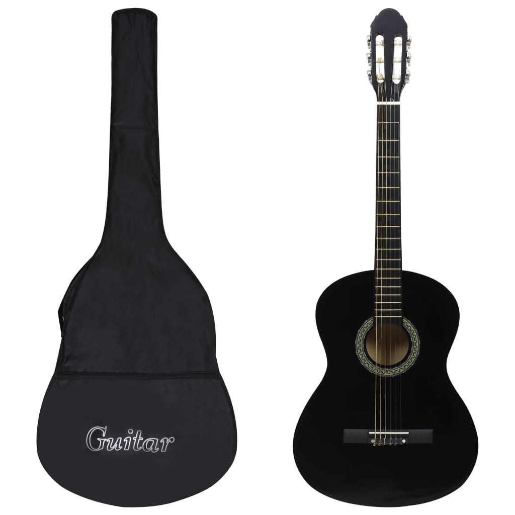 Gitaar klassiek beginner met tas 4/4 39" zwart