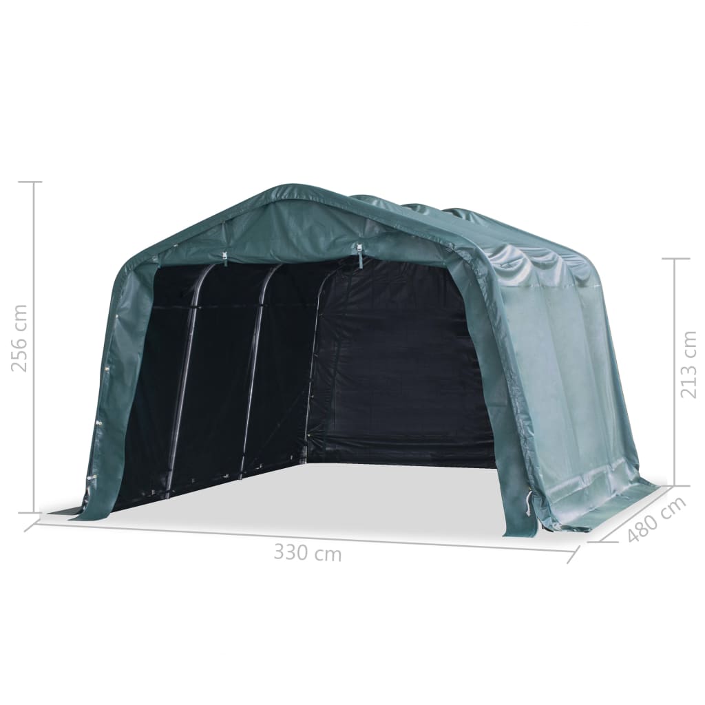 Veetent verwijderbaar 550 g/m² 3,3x4,8 m PVC donkergroen – afbeelding 8