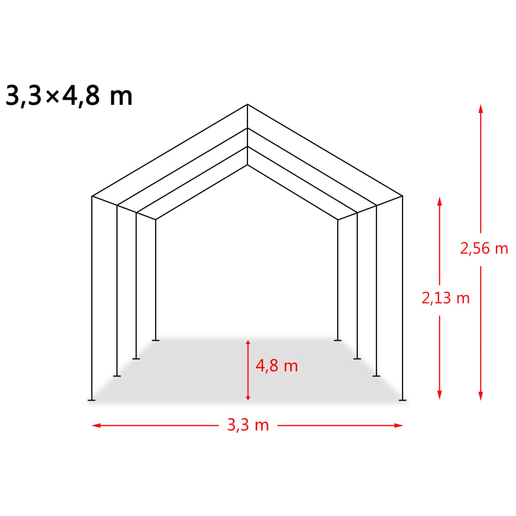Veetent verwijderbaar 550 g/m² 3,3x4,8 m PVC donkergroen – afbeelding 9