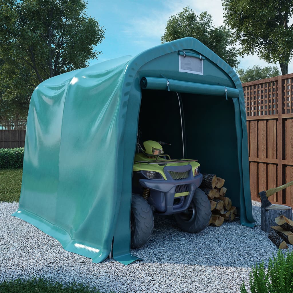 Garagetent 1,6x2,4 m PVC groen – afbeelding 1