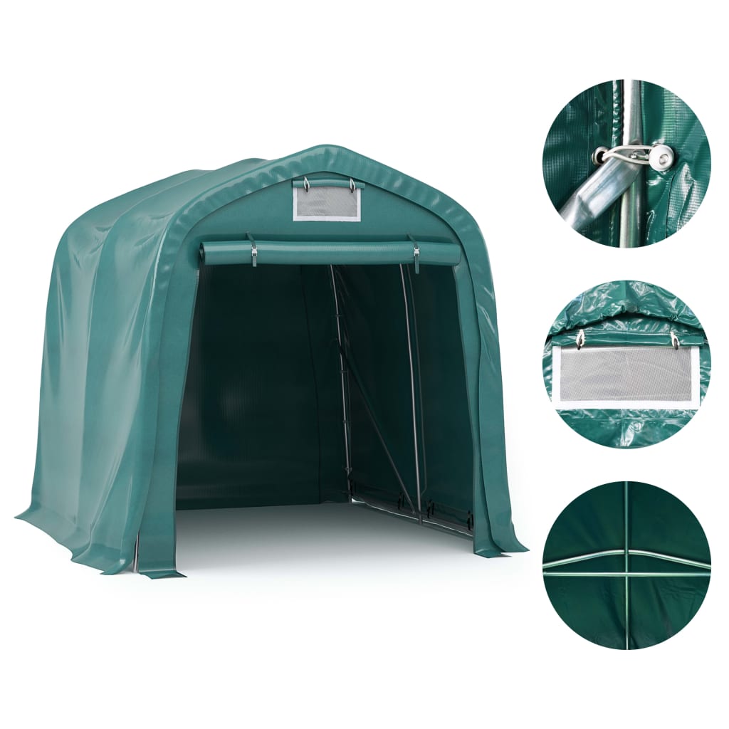 Garagetent 1,6x2,4 m PVC groen – afbeelding 5