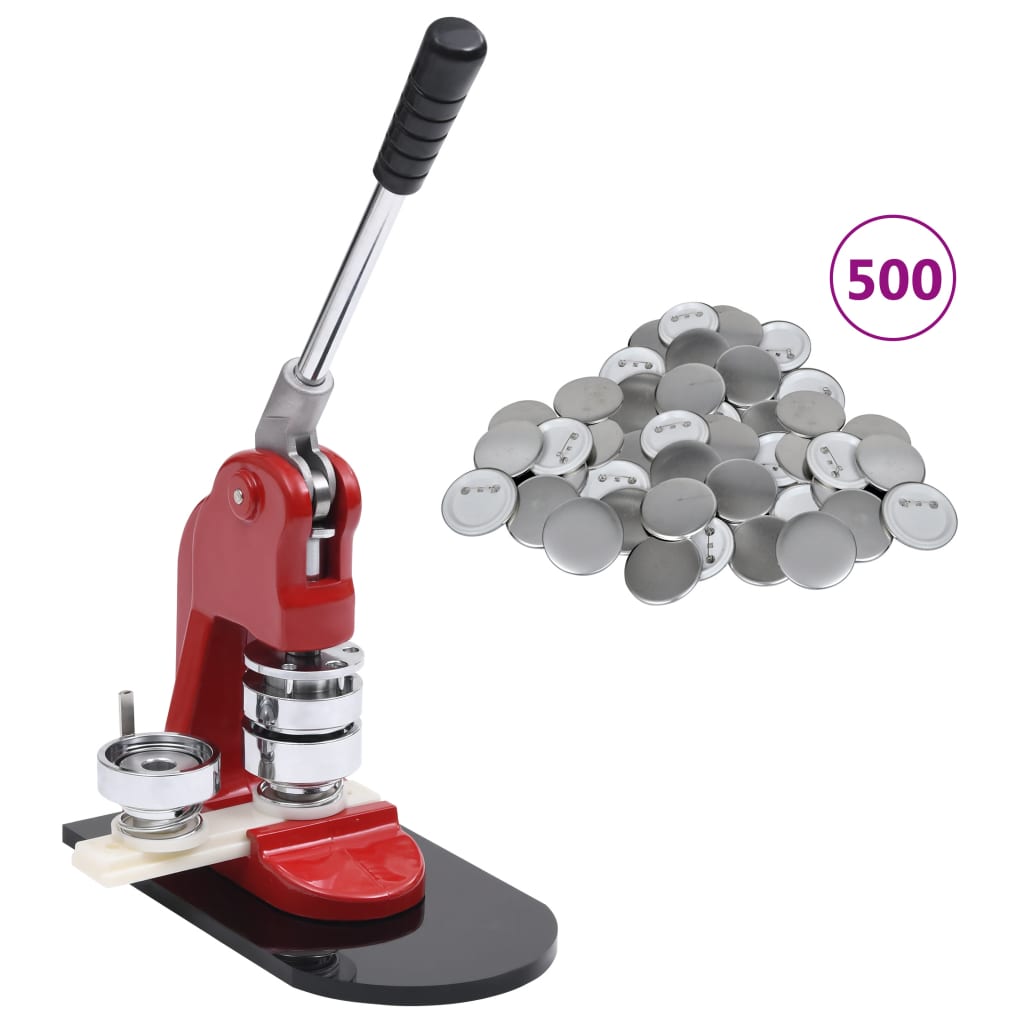 Buttonmachine met 500 st buttononderdelen 44 mm