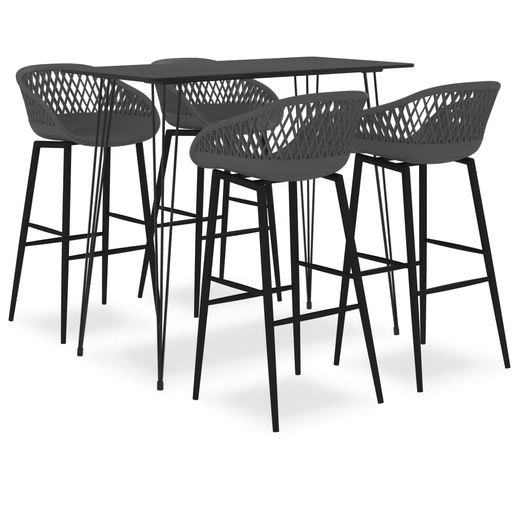 5-delige Barset zwart en grijs