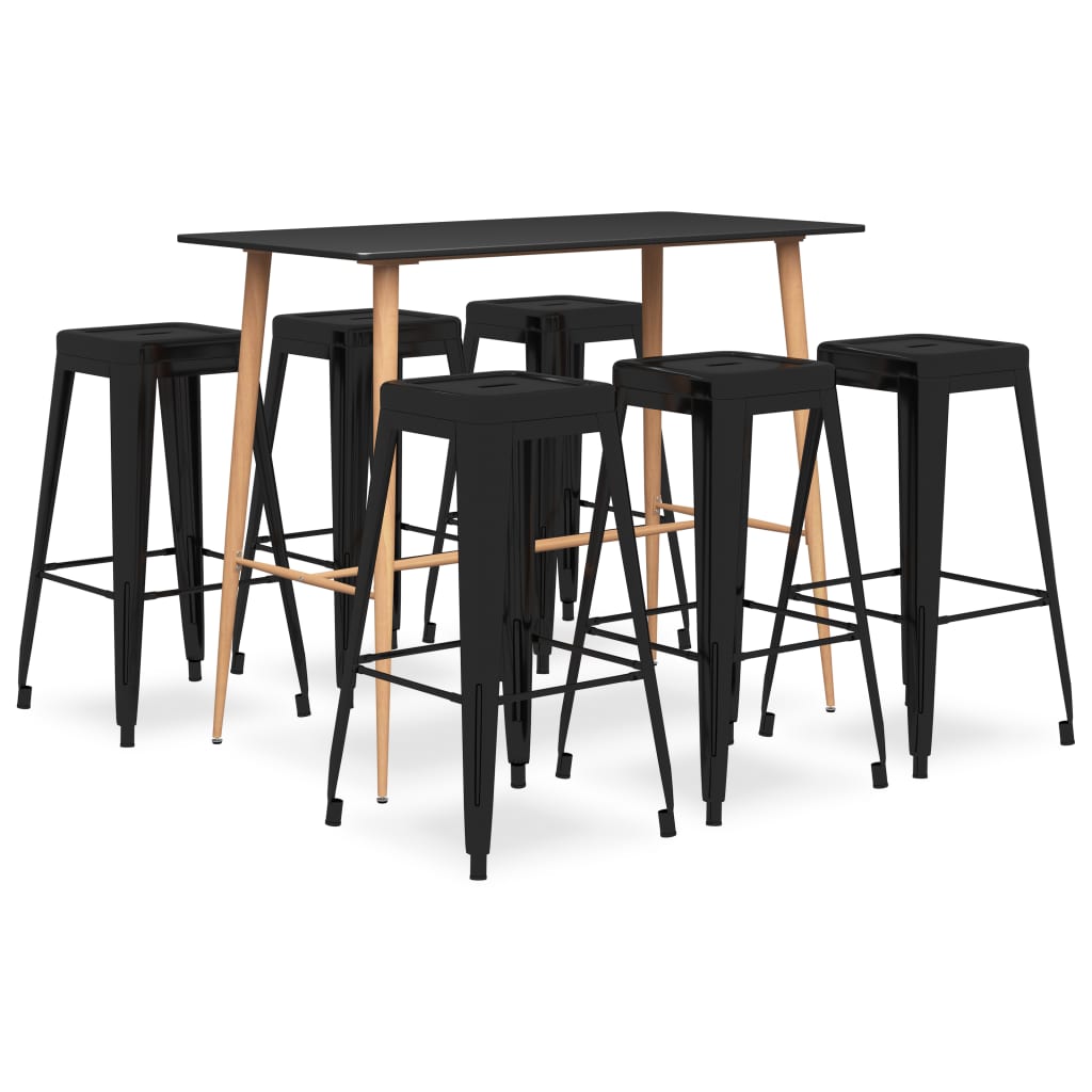 7-delige Barset zwart