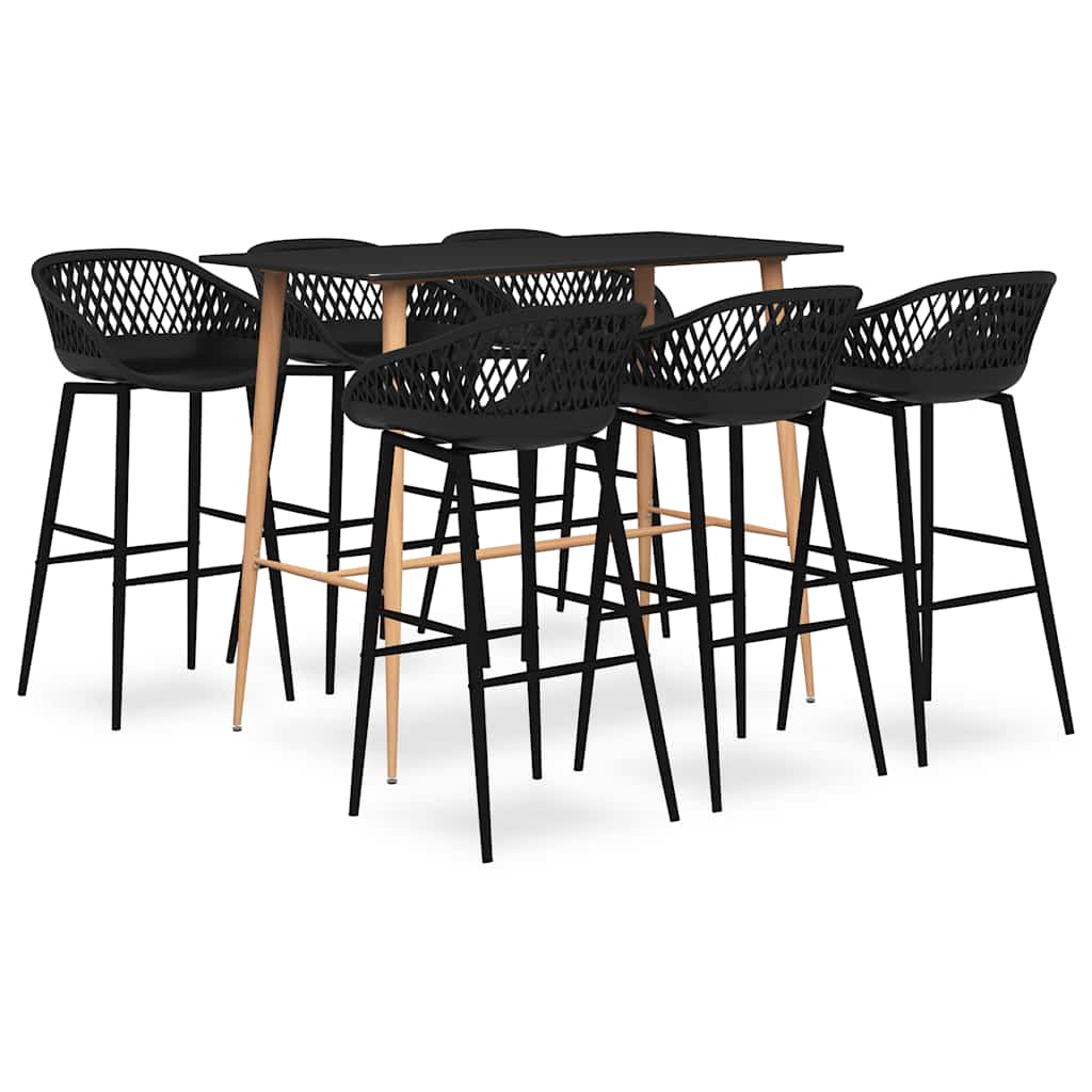 7-delige Barset zwart