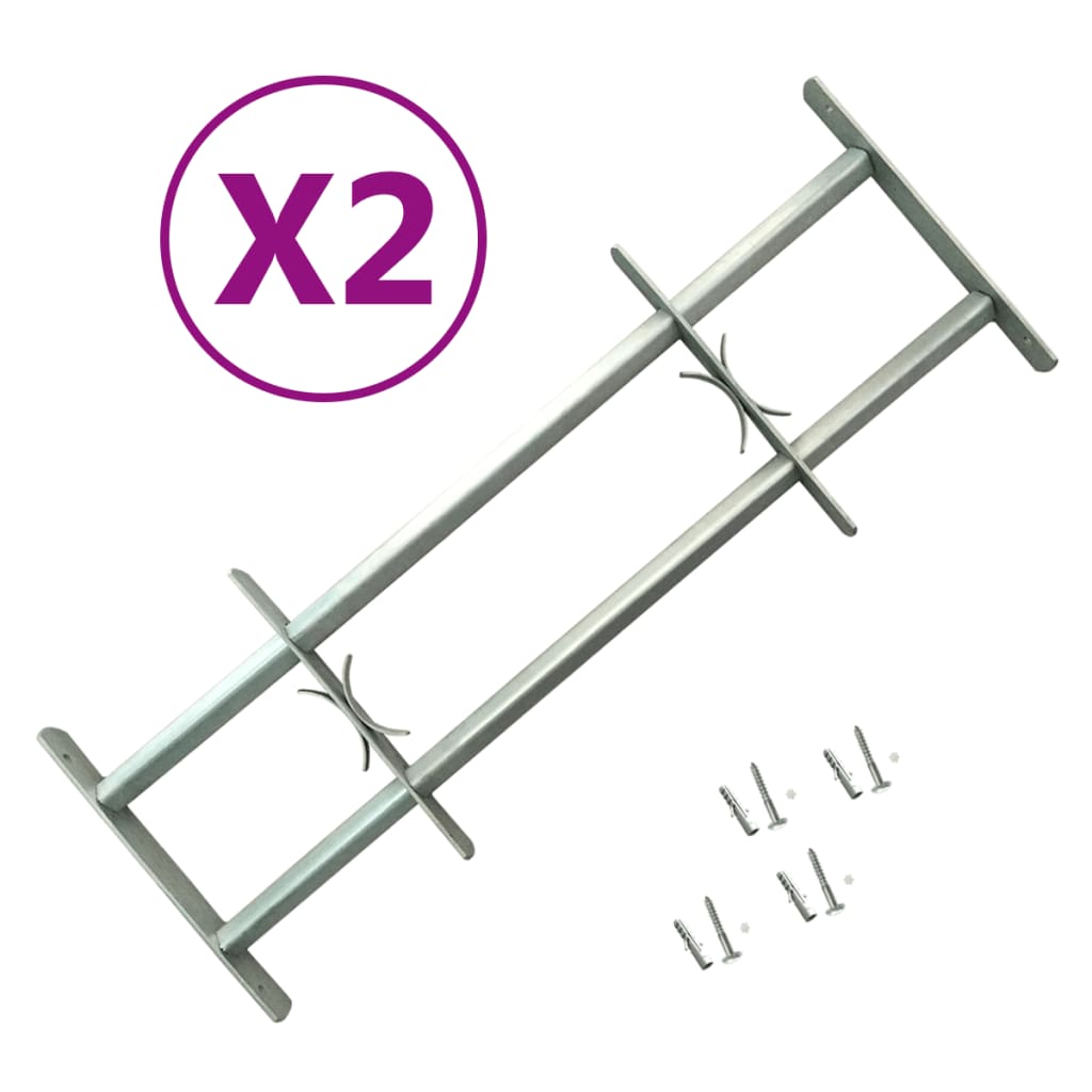 Raambeveiligingen verstelbaar 2 st 700-1050 mm