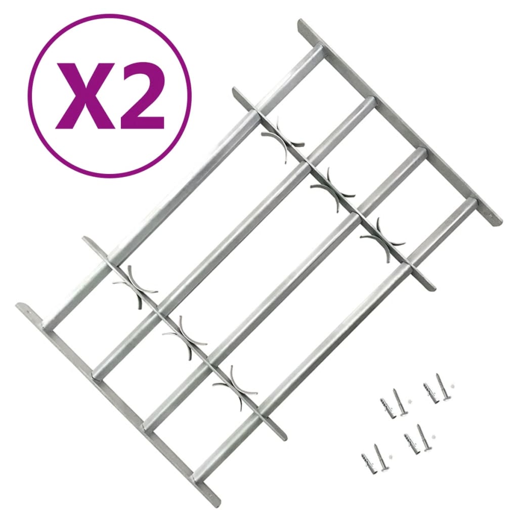 Raambeveiligingen verstelbaar 2 st 1000-1500 mm