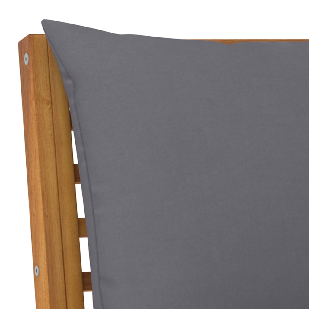 4-delige Loungeset met kussens massief acaciahout – afbeelding 7