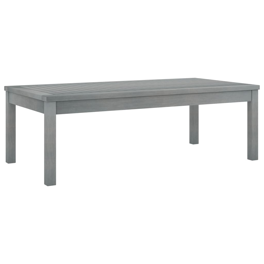 5-delige Loungeset met kussens massief acaciahout grijs – afbeelding 6