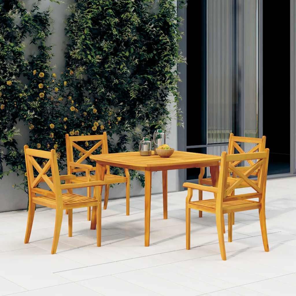 5-delige Tuinset massief acaciahout