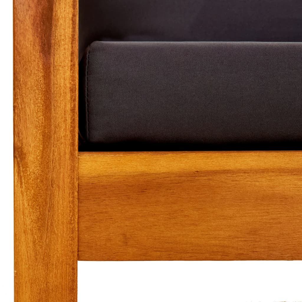 Tuinbank met tafel en voetenbanken massief acaciahout – afbeelding 5
