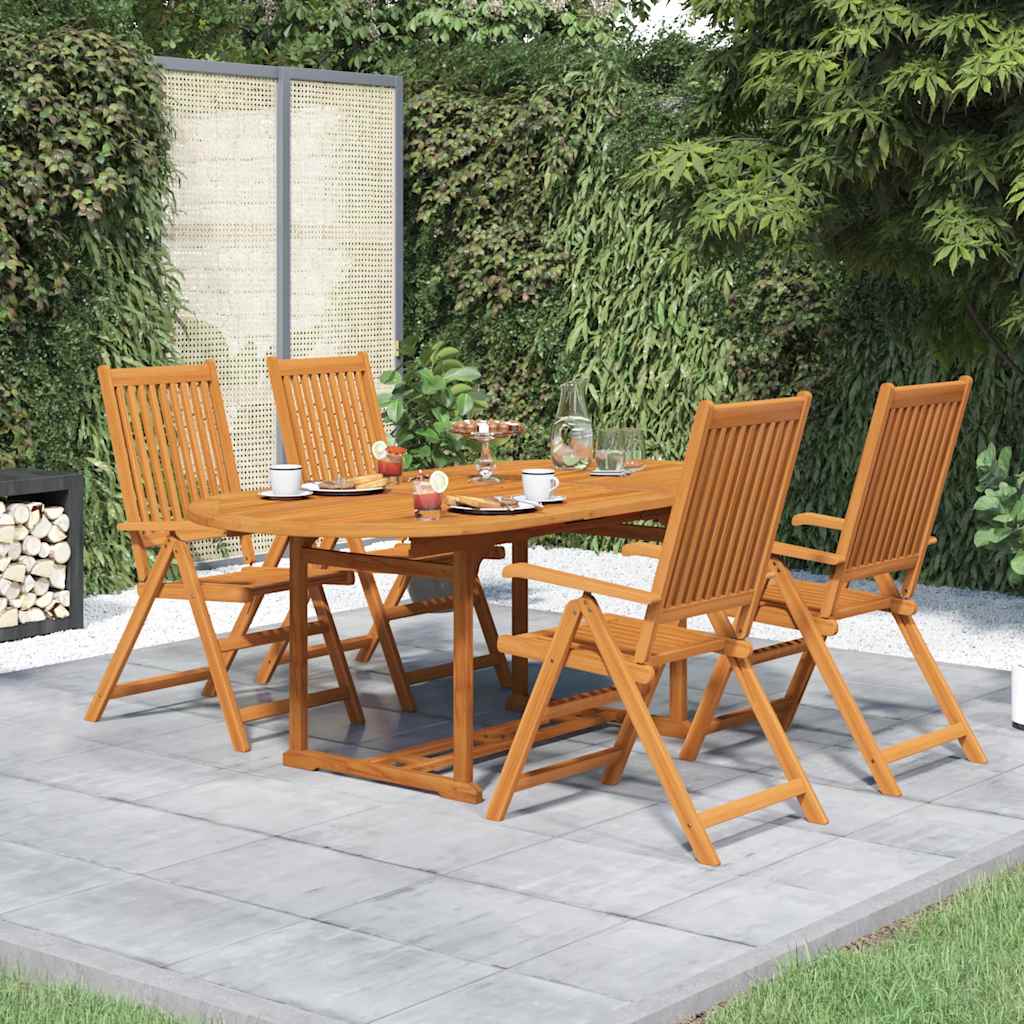 5-delige Tuinset massief acaciahout 150-200 cm
