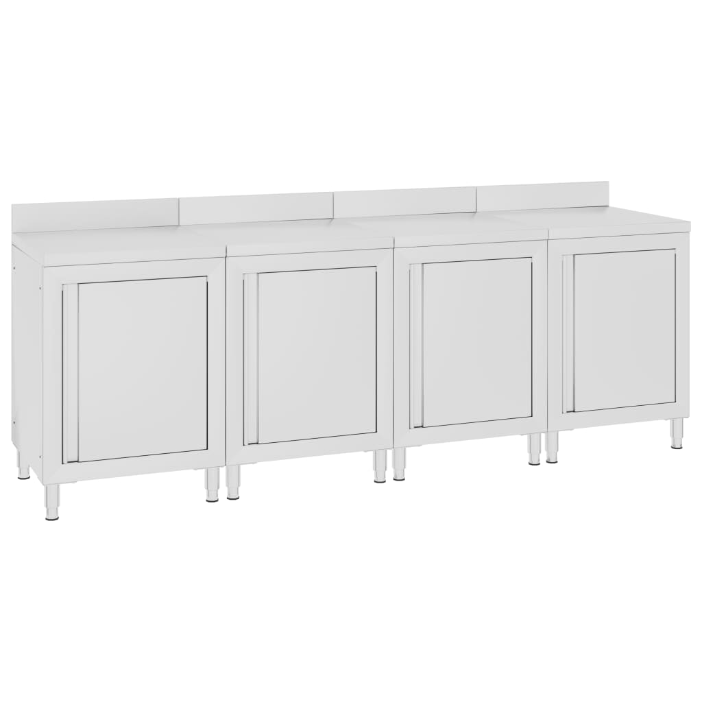 Werktafelkast commercieel 240x60x96 cm roestvrij staal