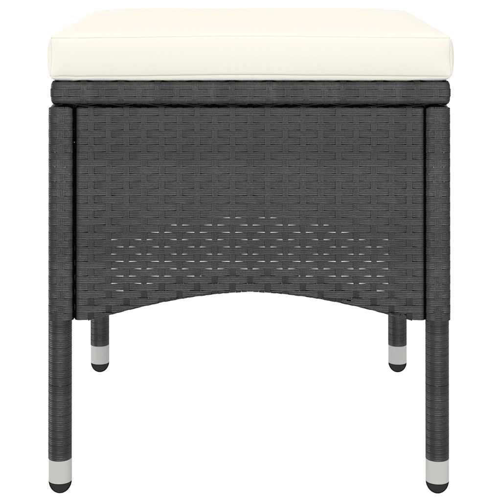 5-delige Tuinset poly rattan en massief acaciahout zwart – afbeelding 8