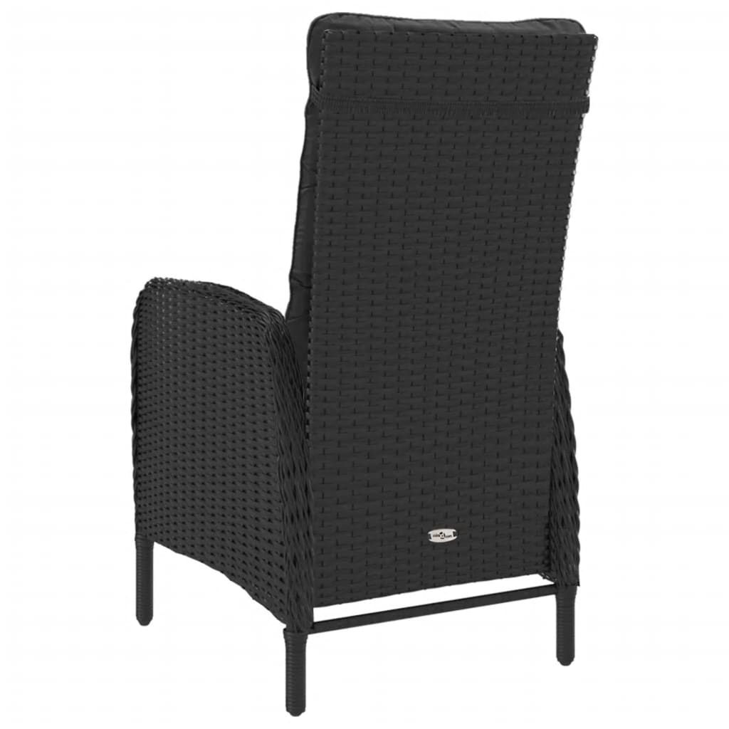 5-delige Tuinset poly rattan en acaciahout zwart – afbeelding 10