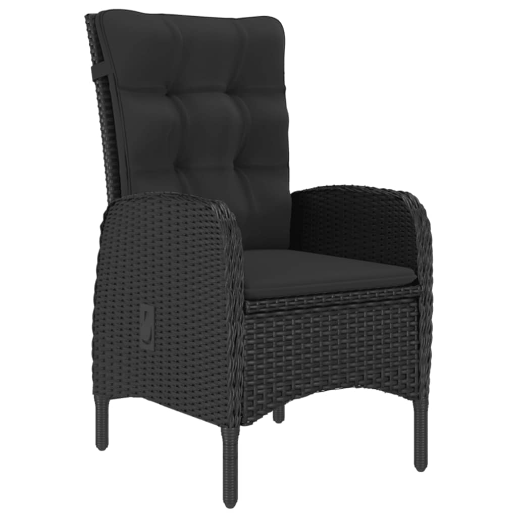 5-delige Tuinset poly rattan en acaciahout zwart – afbeelding 7