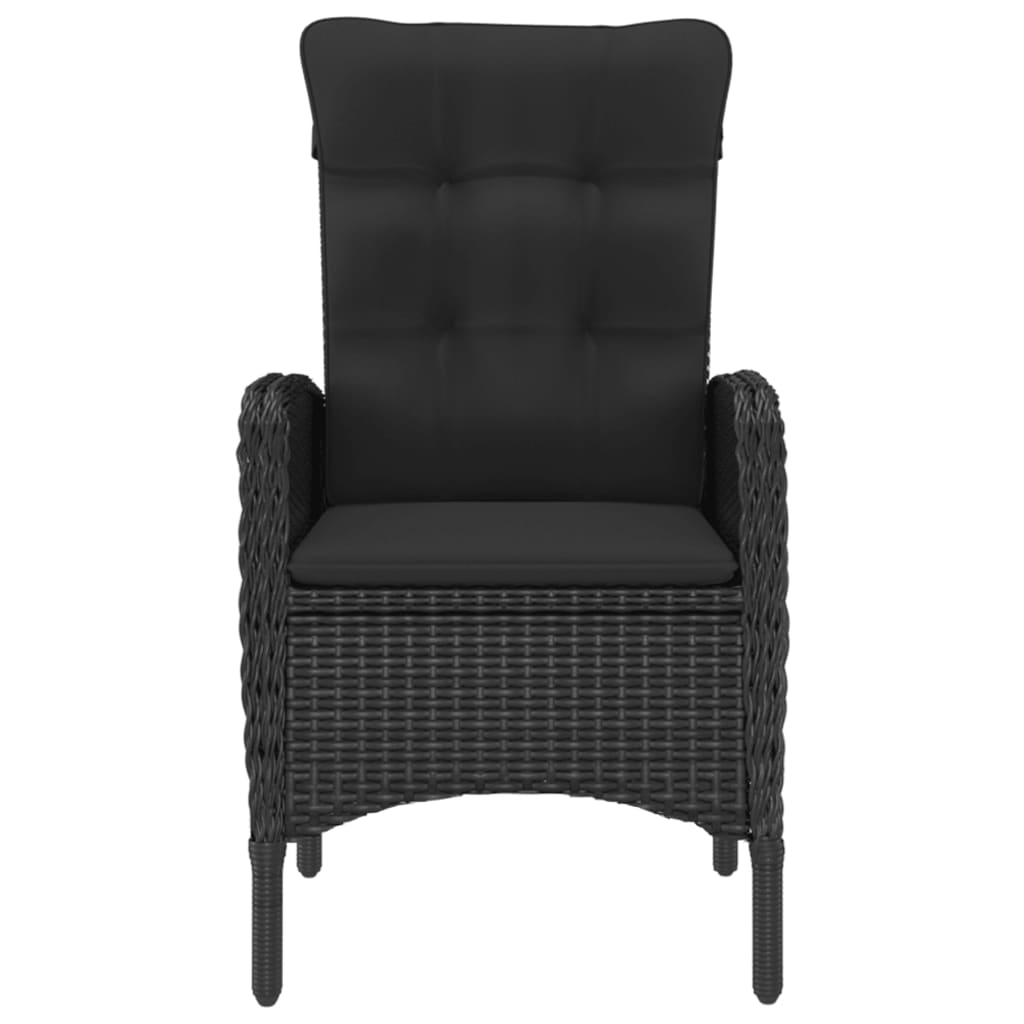 5-delige Tuinset poly rattan en acaciahout zwart – afbeelding 8