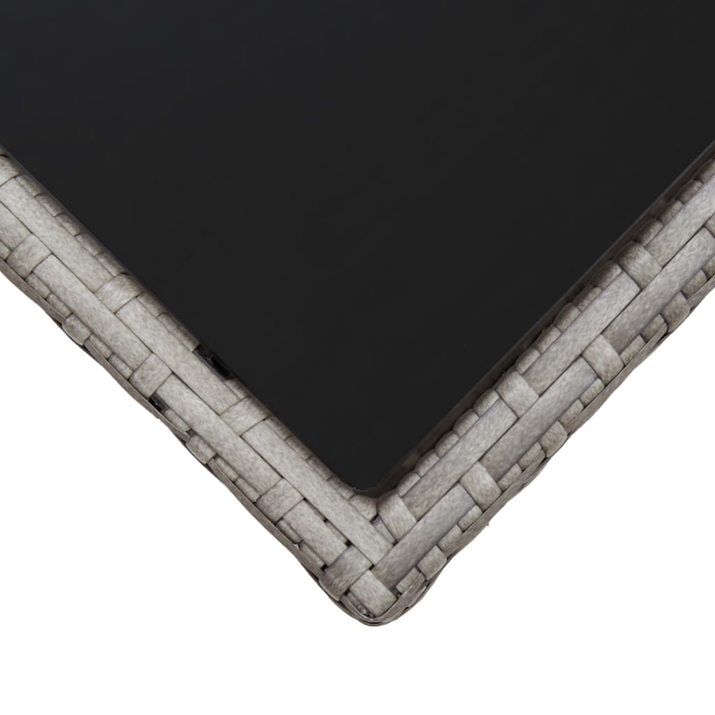 3-delige Loungeset met kussens poly rattan grijs – afbeelding 12