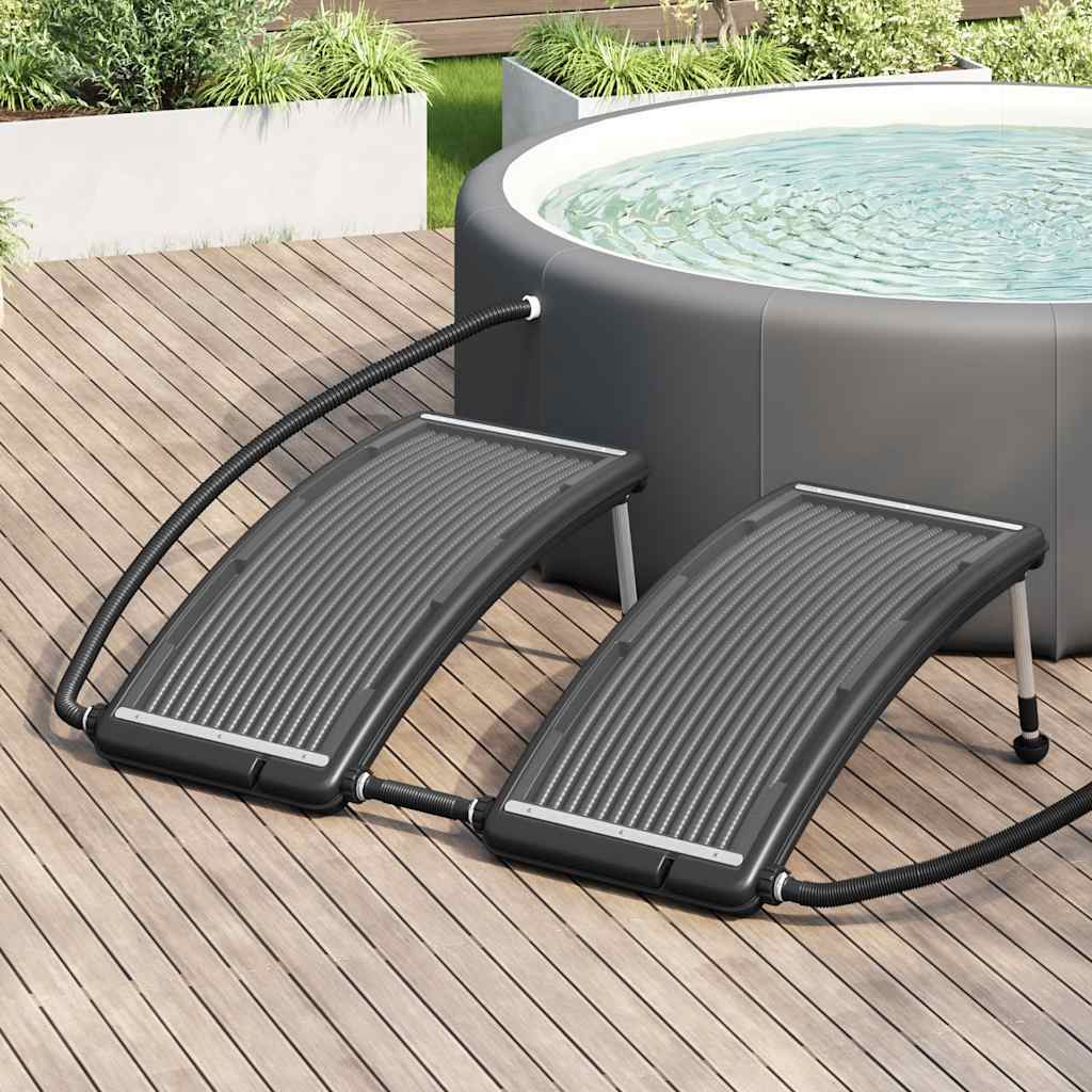 Zwembadverwarmingspaneel solar 2 st gebogen 110x65 cm