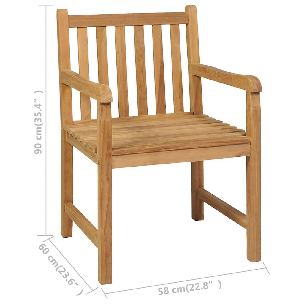 3-delige tuinset 80x80 cm massief teakhout – afbeelding 12