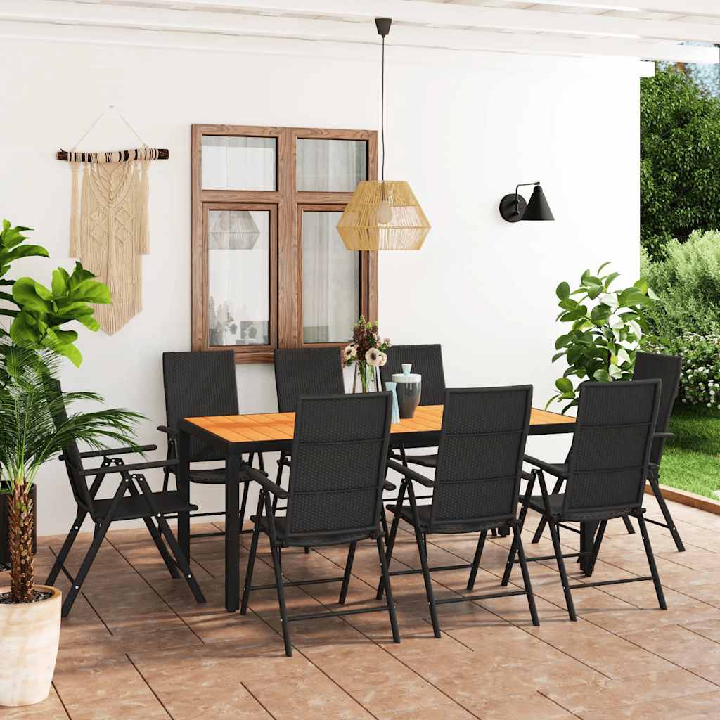 9-delige Tuinset zwart en bruin – afbeelding 1