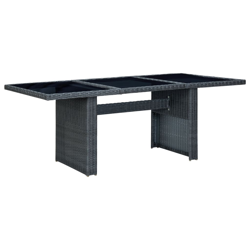 9-delige Tuinset met kussens poly rattan donkergrijs – afbeelding 10