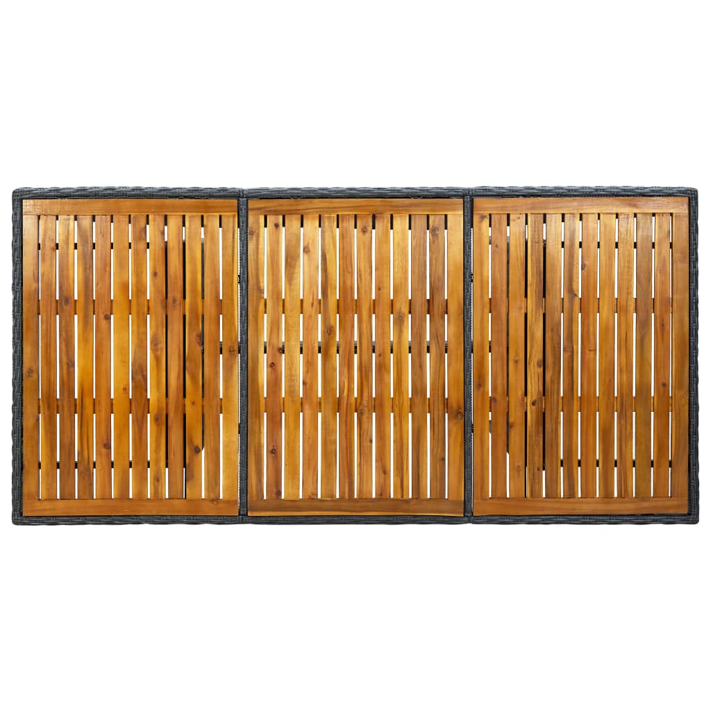 7-delige Tuinset met kussens poly rattan donkergrijs – afbeelding 12