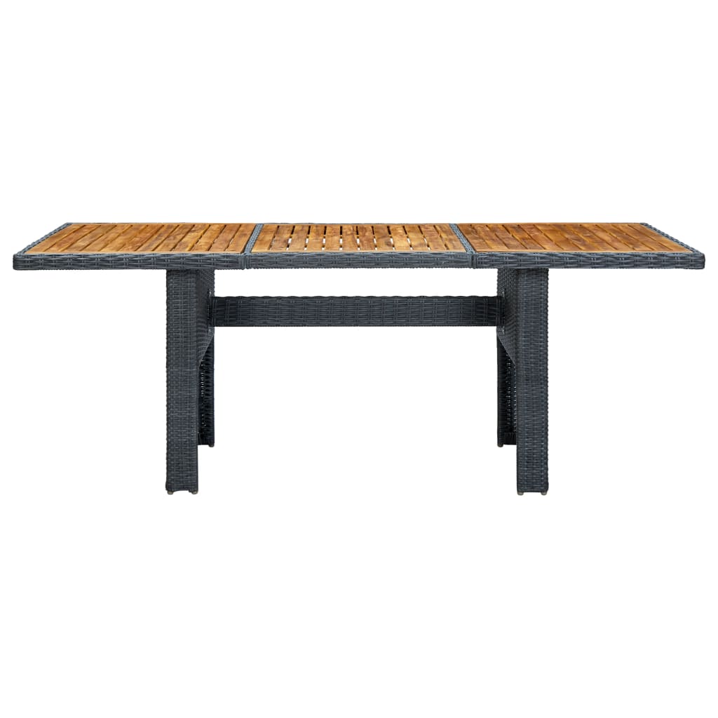 9-delige Tuinset met kussens poly rattan donkergrijs – afbeelding 10
