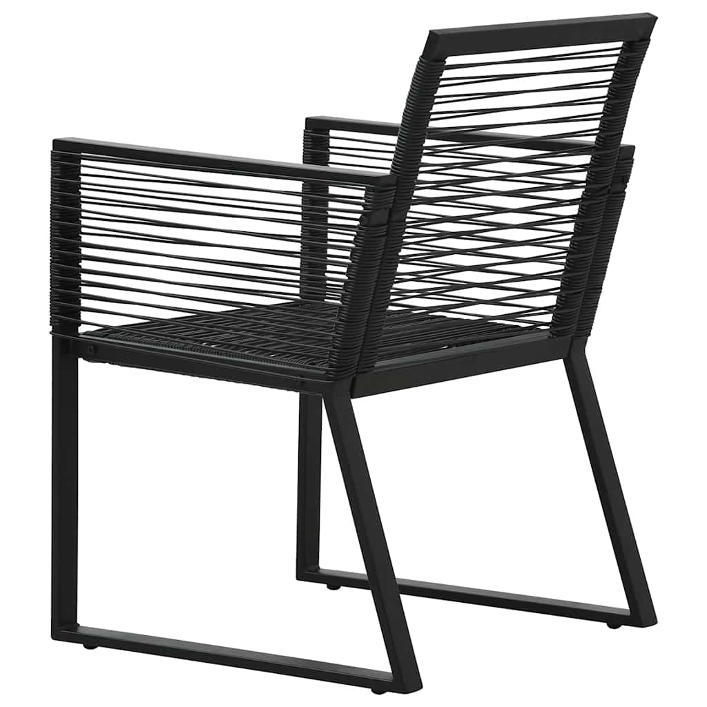 3-delige Tuinset PVC-rattan zwart – afbeelding 10
