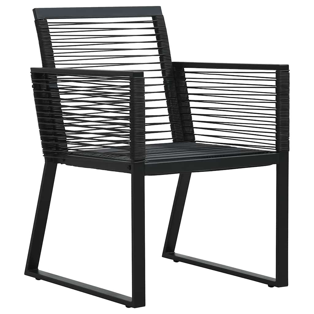3-delige Tuinset PVC-rattan zwart – afbeelding 7