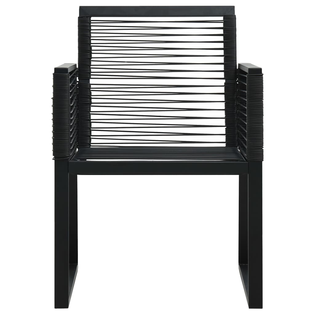 3-delige Tuinset PVC-rattan zwart – afbeelding 8