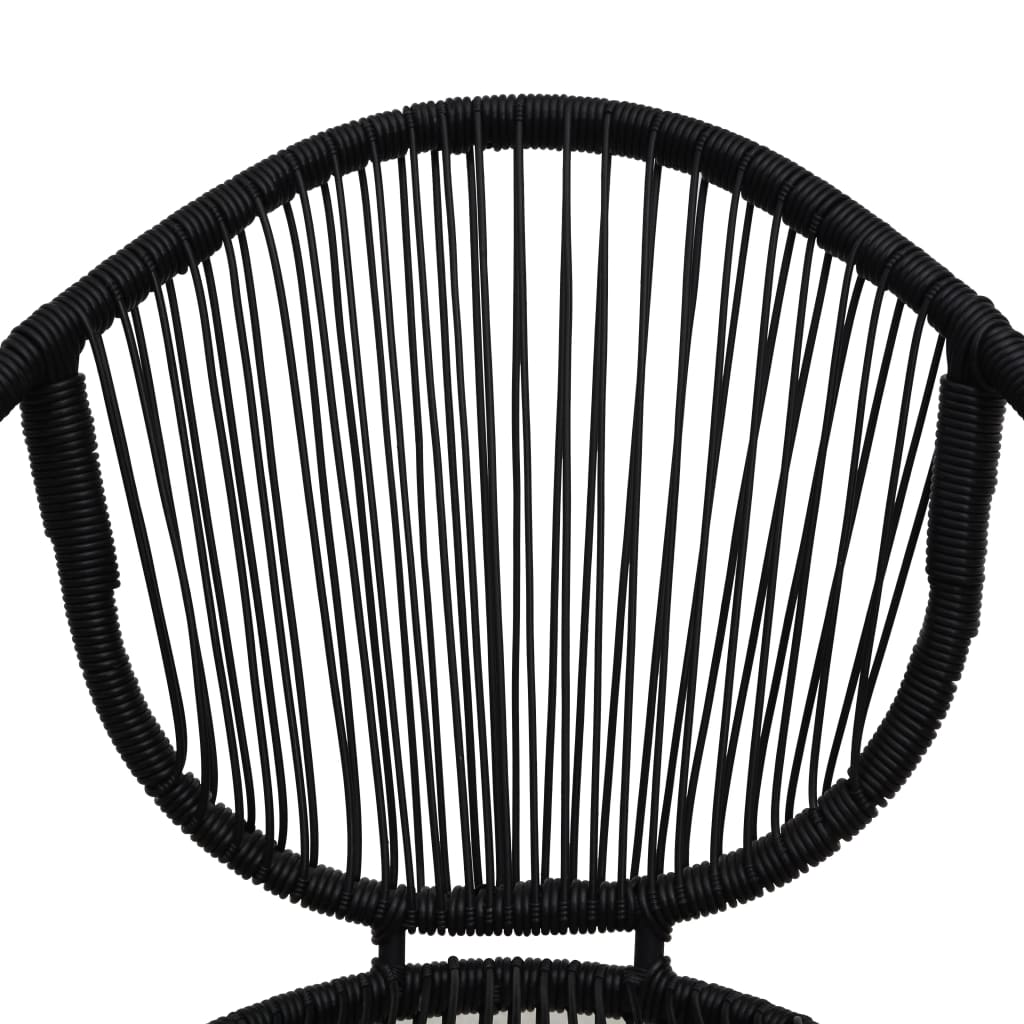 3-delige Tuinset PVC-rattan zwart – afbeelding 10