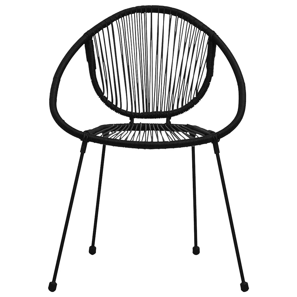 3-delige Tuinset PVC-rattan zwart – afbeelding 5