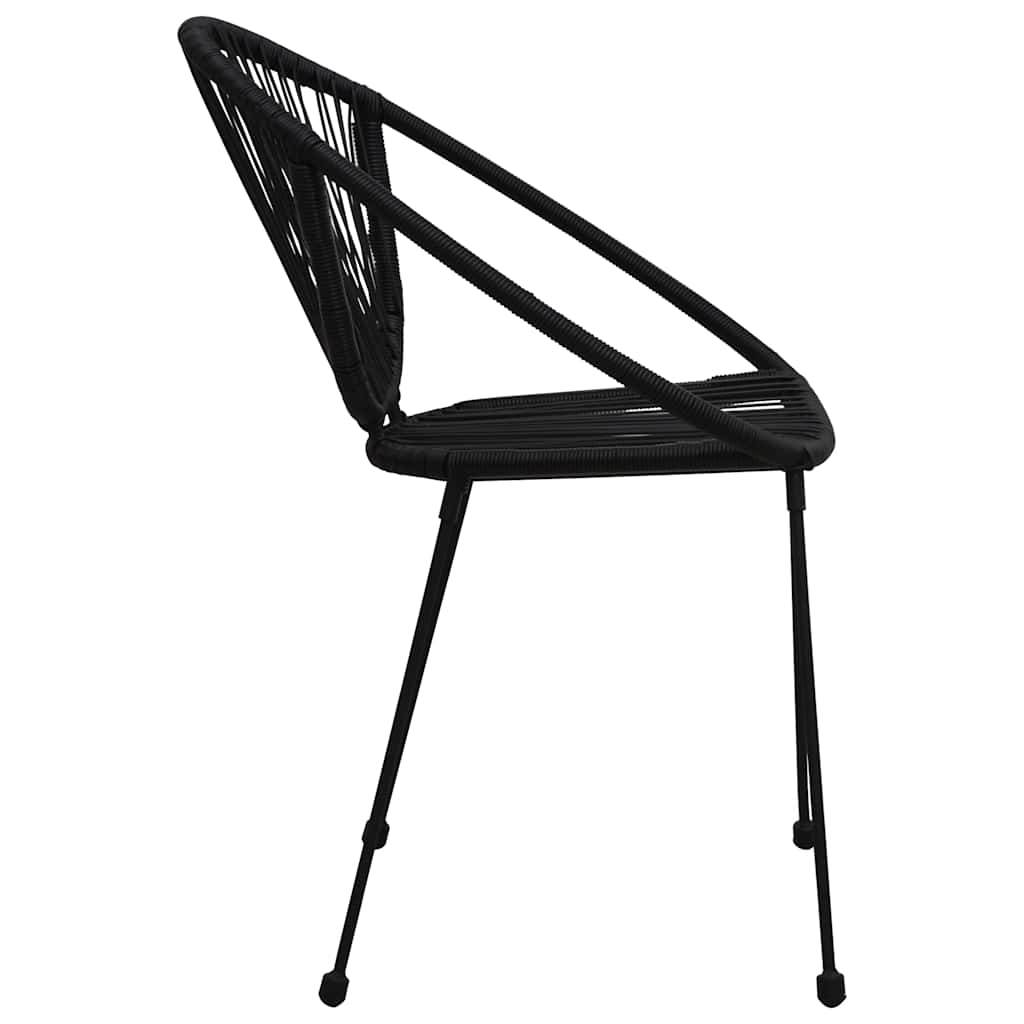 3-delige Tuinset PVC-rattan zwart – afbeelding 6