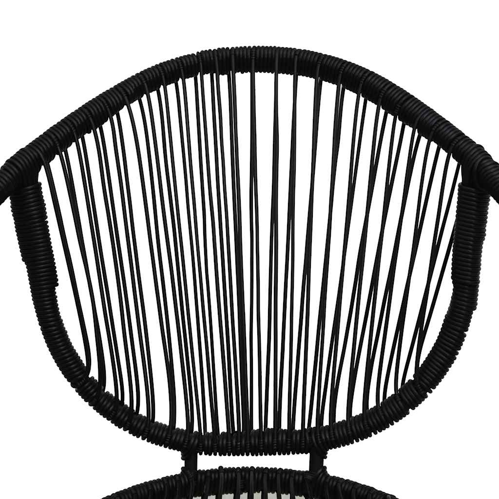 3-delige Tuinset PVC-rattan zwart – afbeelding 7