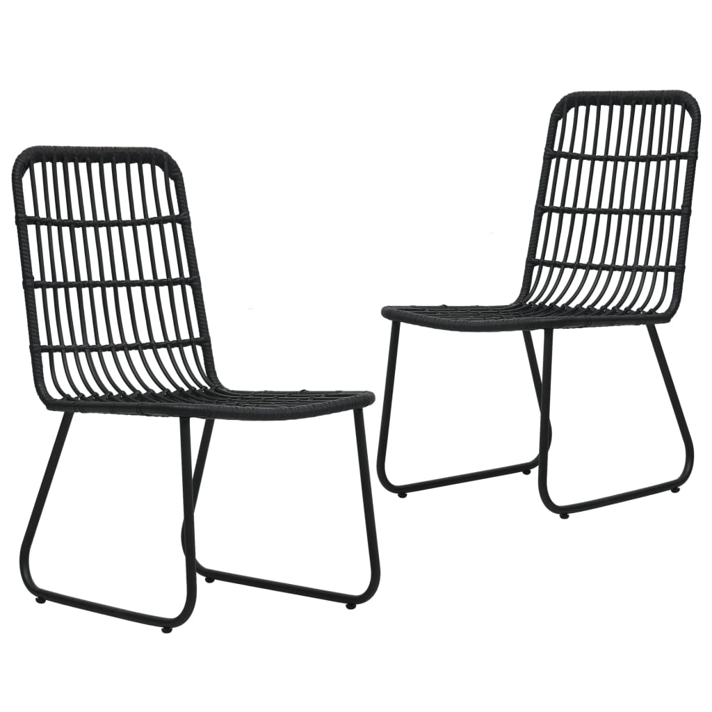3-delige Tuinset poly rattan en glas – afbeelding 3