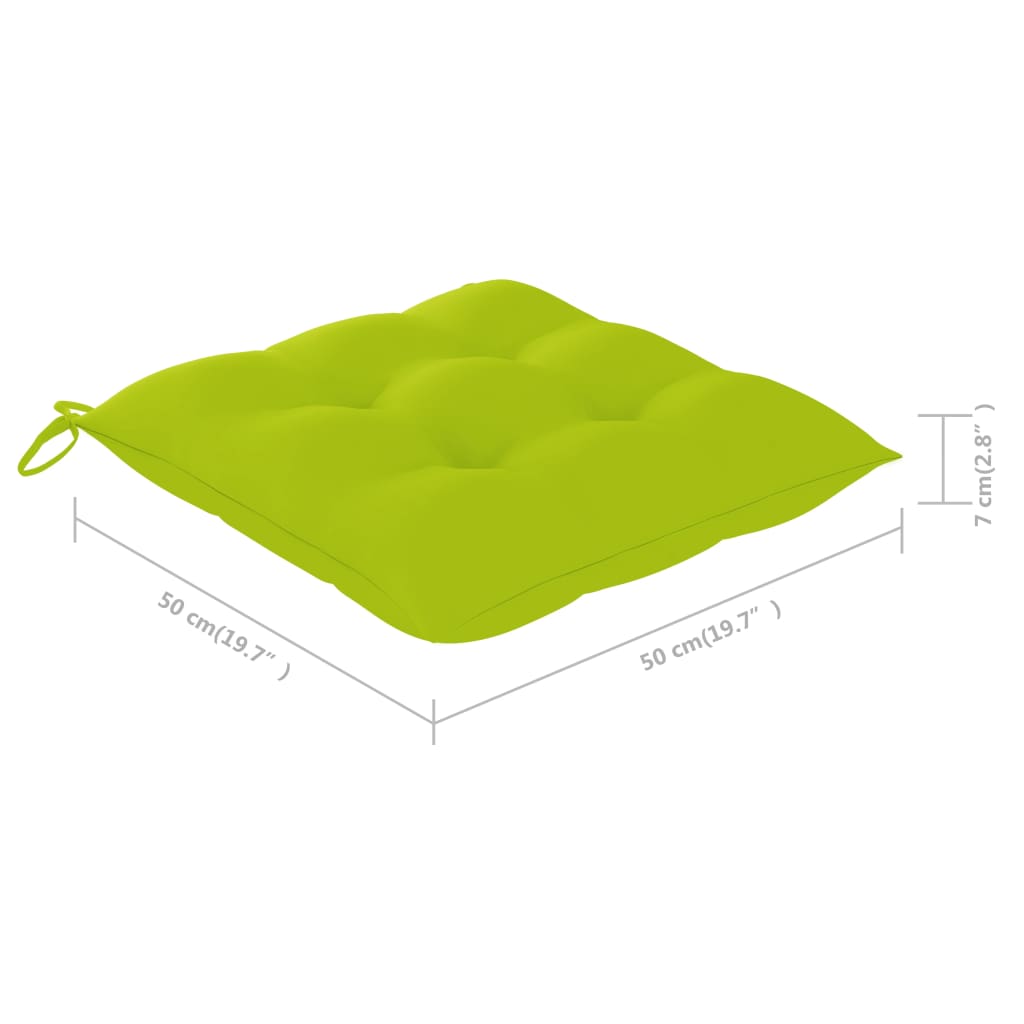 Tuinstoelen 3 st met kussens massief acaciahout – afbeelding 7