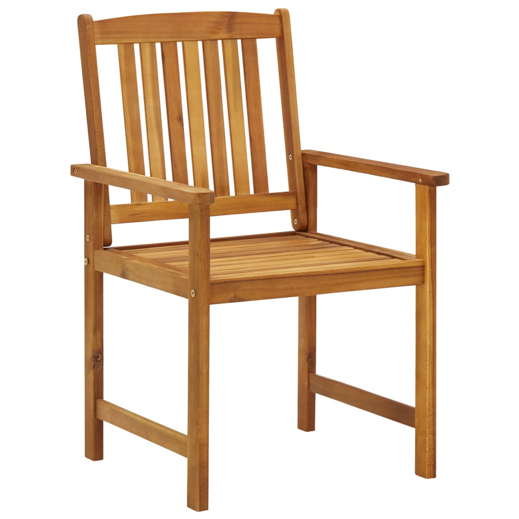 Tuinstoelen 4 st met kussens massief acaciahout – afbeelding 4
