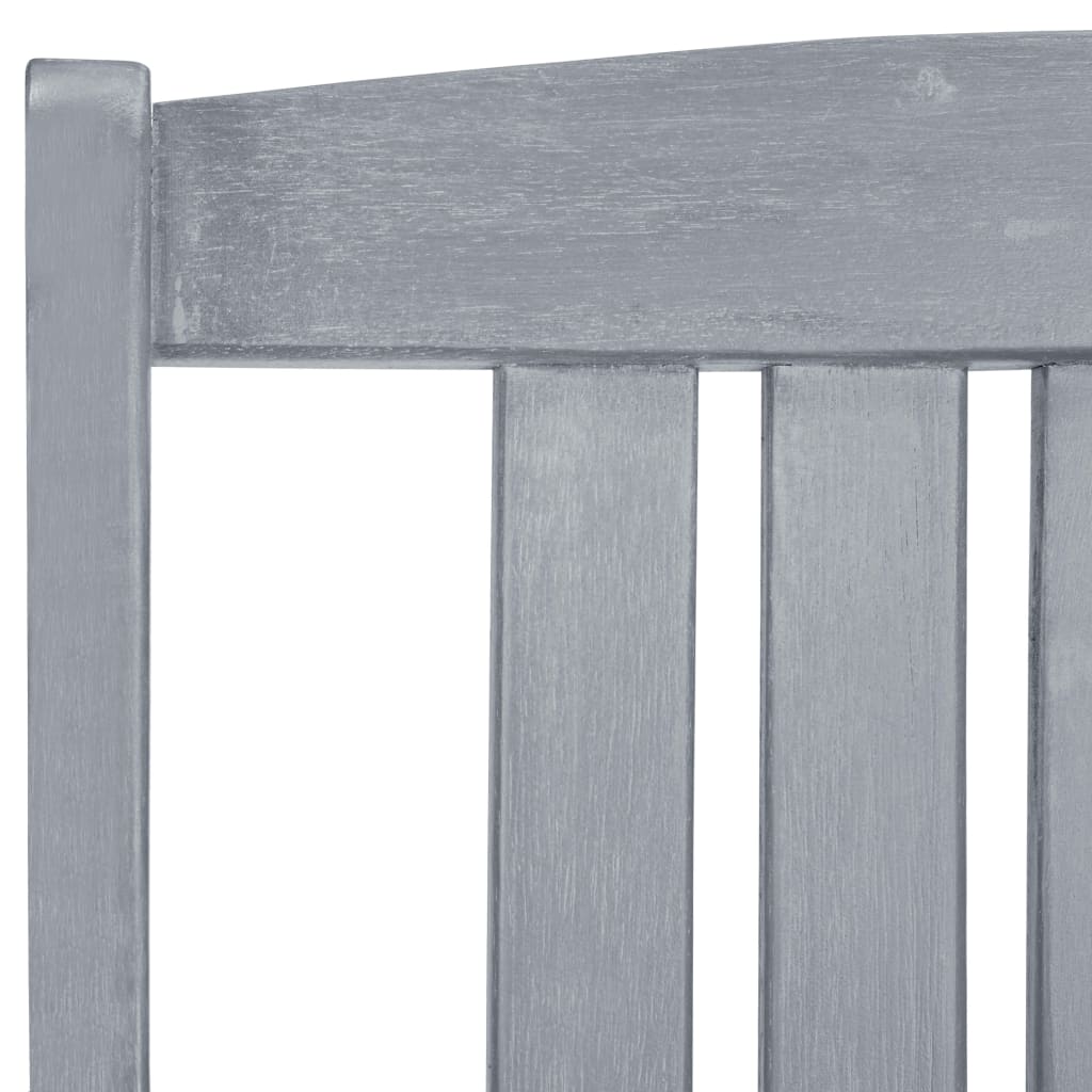 Tuinstoelen 4 st met kussens massief acaciahout grijs – afbeelding 7