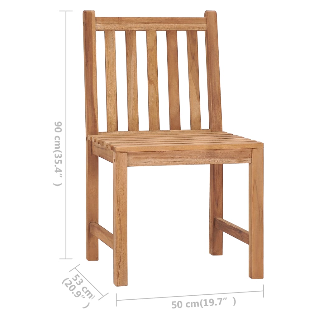 Tuinstoelen 2 st met kussens massief teakhout – afbeelding 12