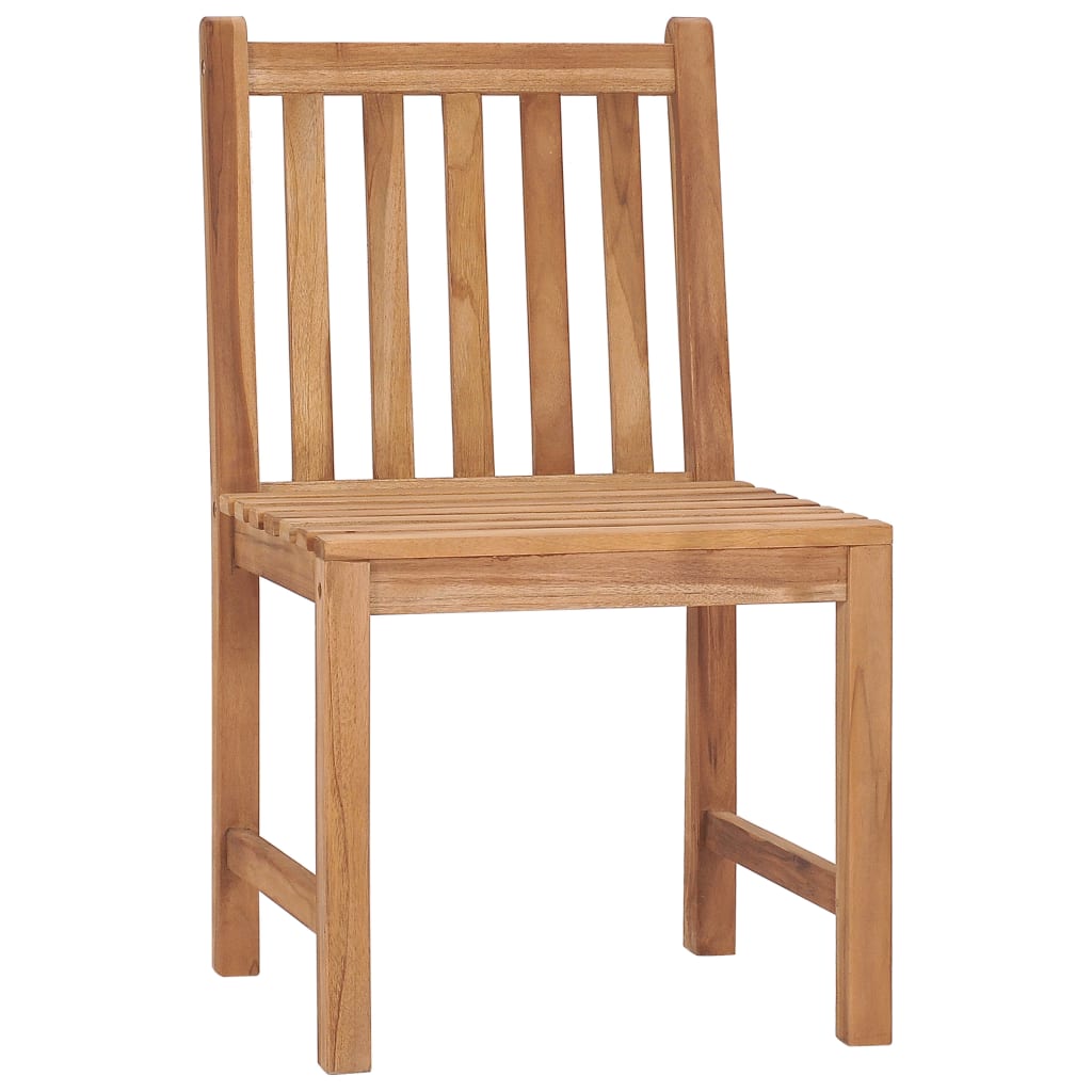 Tuinstoelen 2 st met kussens massief teakhout – afbeelding 4