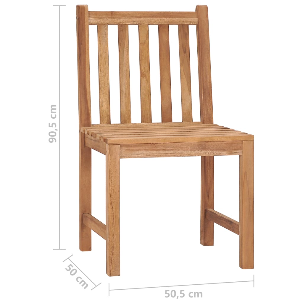 Tuinstoelen 2 st met kussens massief teakhout – afbeelding 12